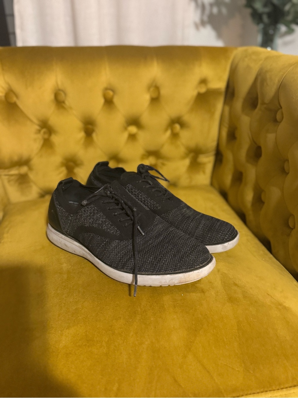 G.H. Bass & Co. Black Knit Lace-Up Sneakers